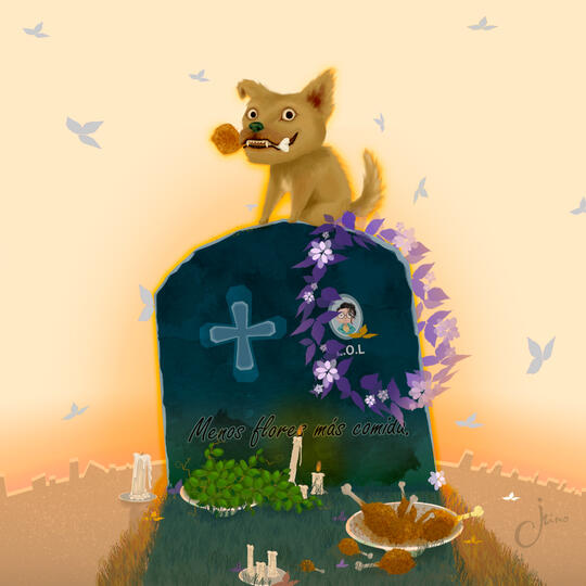 Tell a funny story or memory of your pet and immortalize it in a digital painting